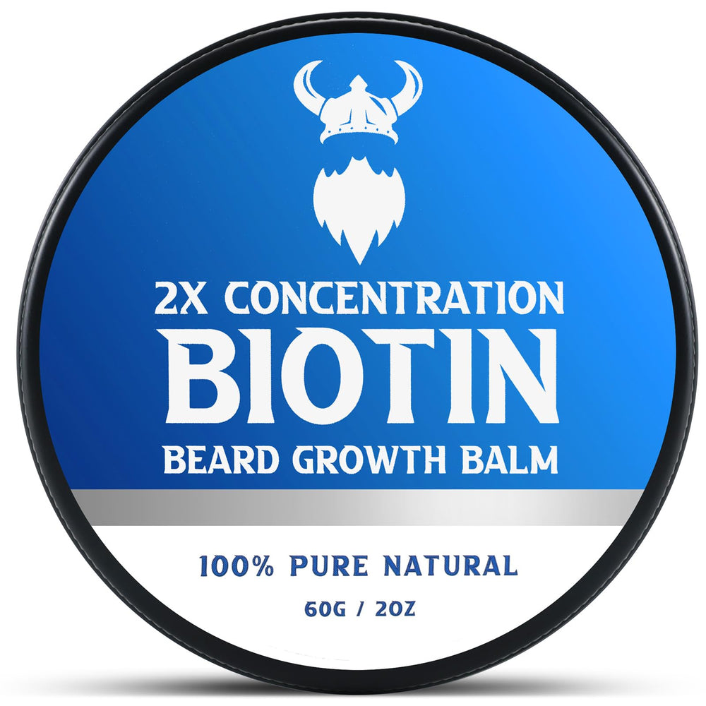 MistySprite Biotin Beard Balm packaging highlighting natural oils for grooming.