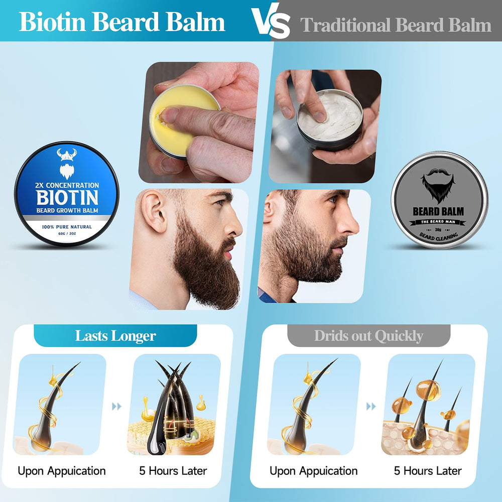 MistySprite Biotin Beard Balm tin ready for on-the-go application.