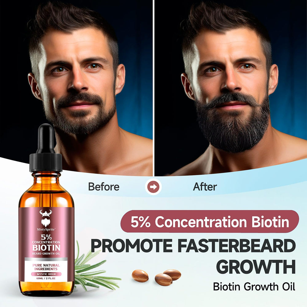 MistySprite biotin beard oil mystic hour dropper enables precise, even application