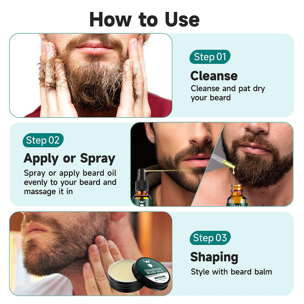 MistySprite cedarwood scent beard kit highlighting grooming gift idea.