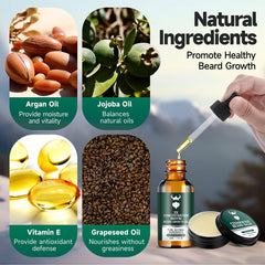 MistySprite grapeseed oil beard care bottle for non-greasy hydration.