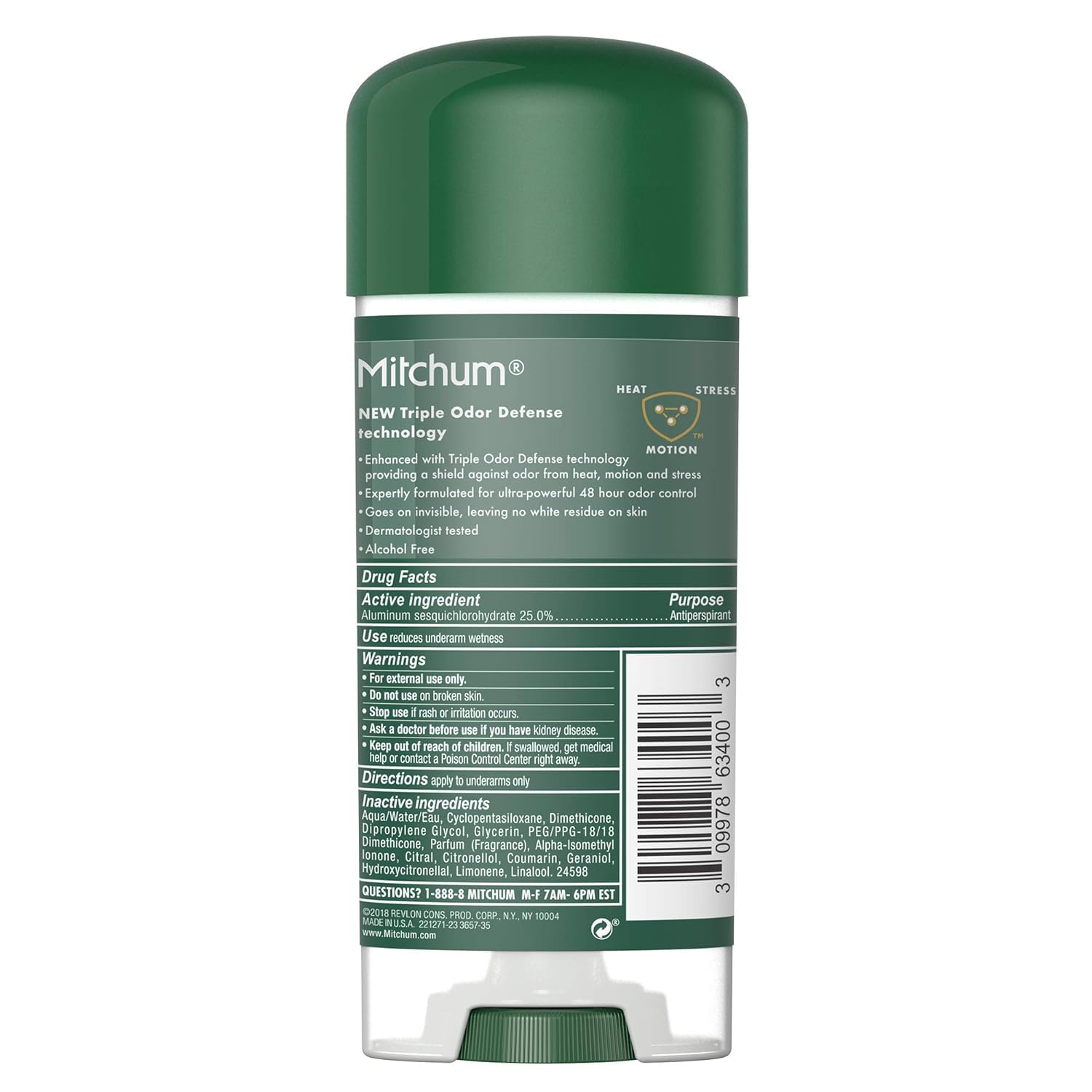 Mitchum Mountain Air package label highlights scent and pack size