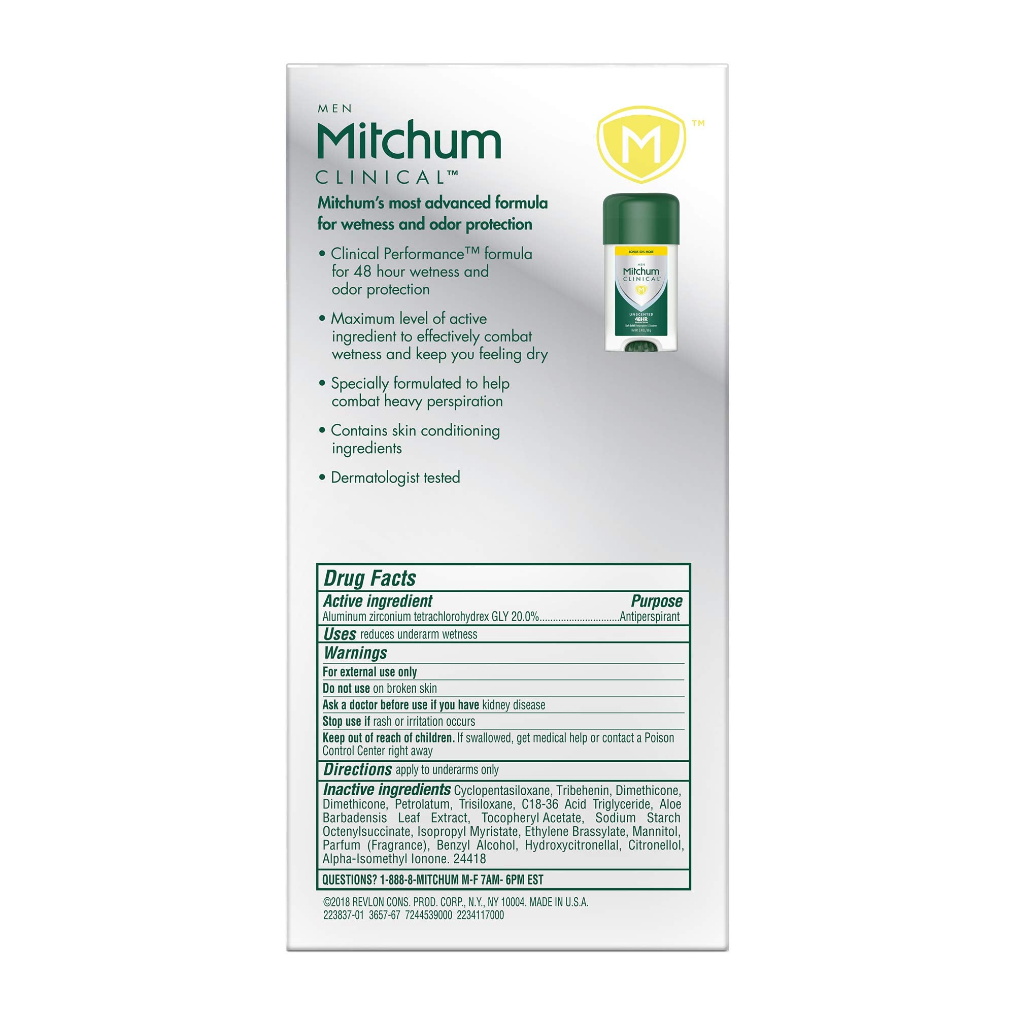 Mitchum advanced odor and wetness protection for active days.