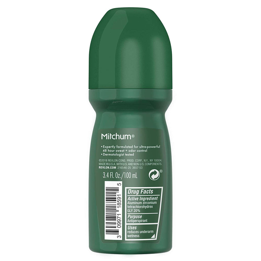 Mitchum Advanced Unscented Deodorant two-pack, packaging view, ideal for daily sweat control.