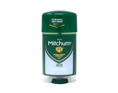 Mitchum Clear Gel Unscented dry-feel formula dries quickly and comfortably.