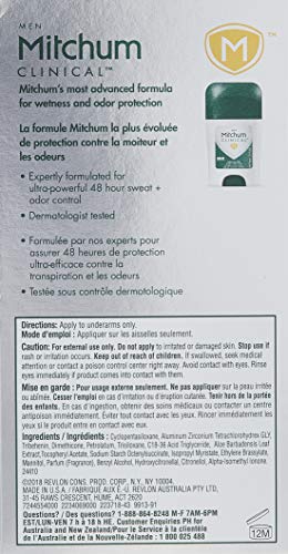 Mitchum Clinical Oxygen packaging-label highlights fragrance-free protection.