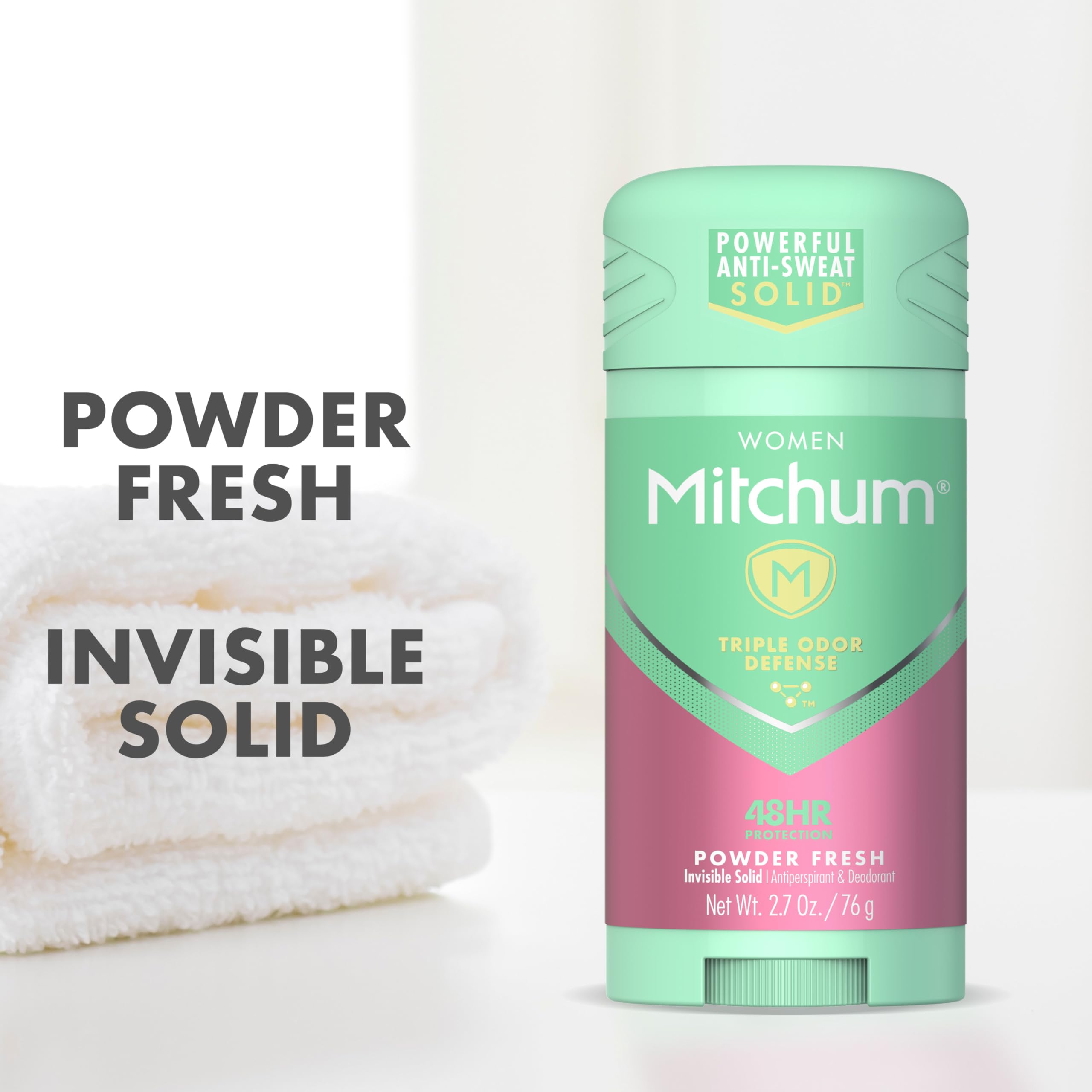 Mitchum Invisible Solid Deodorant Stick - transparent application with no visible residue