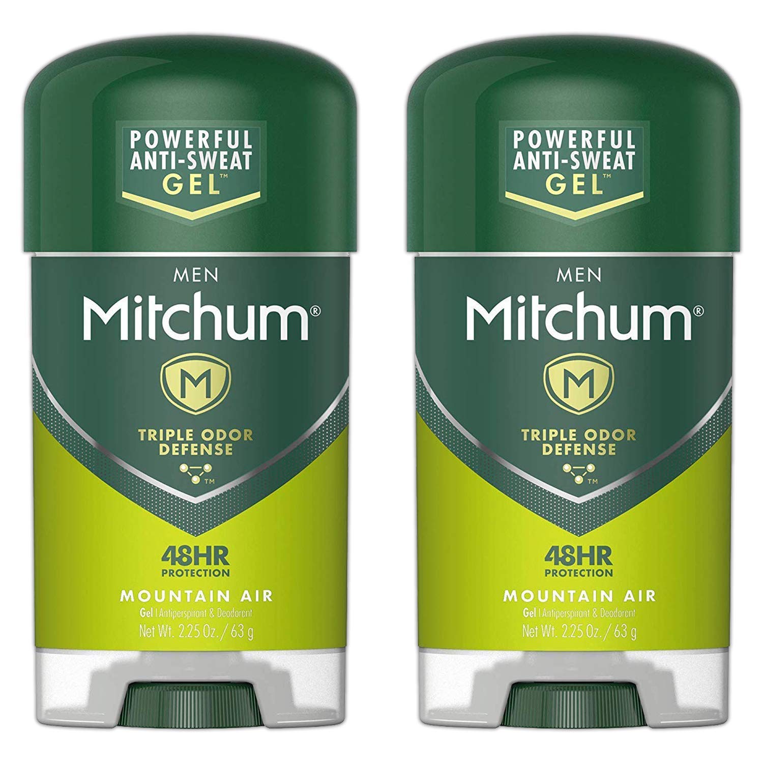 Mitchum Mountain Air clear gel bottle for all-day odor protection.