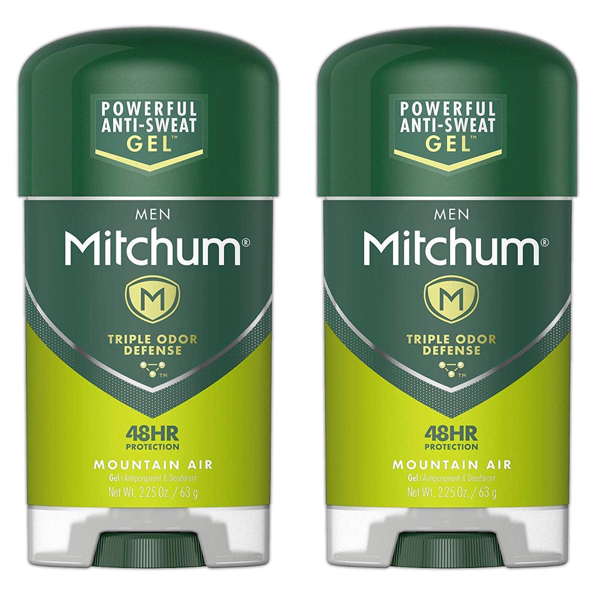 Mitchum Mountain Air clear gel bottle for all-day odor protection.