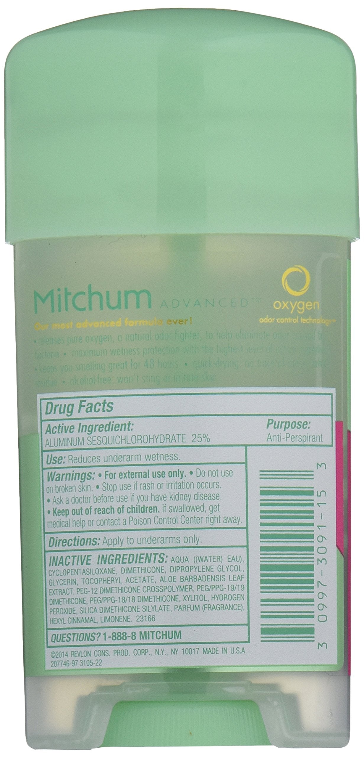 Mitchum Power Gel Flower Fresh application image shows quick-dry formula