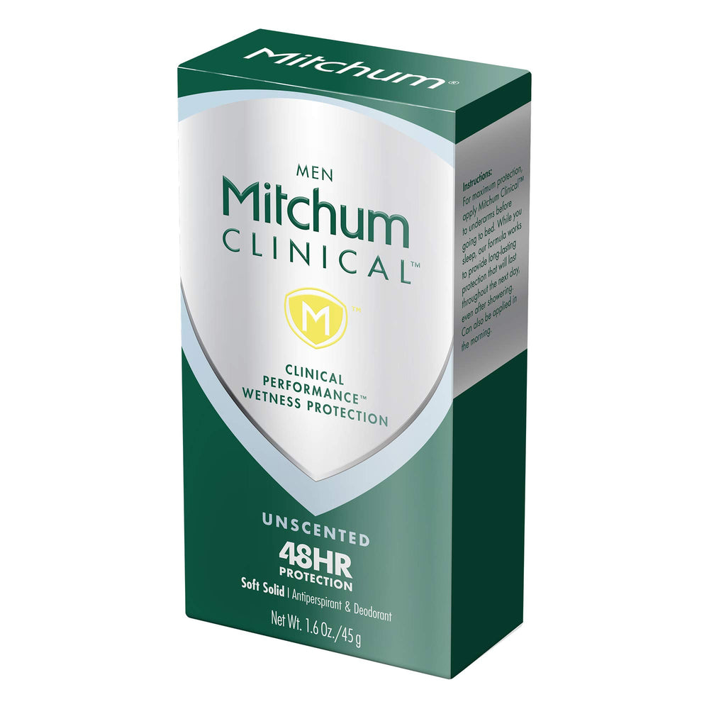 Three subtle scents plus unscented offer versatile daily options with Mitchum.