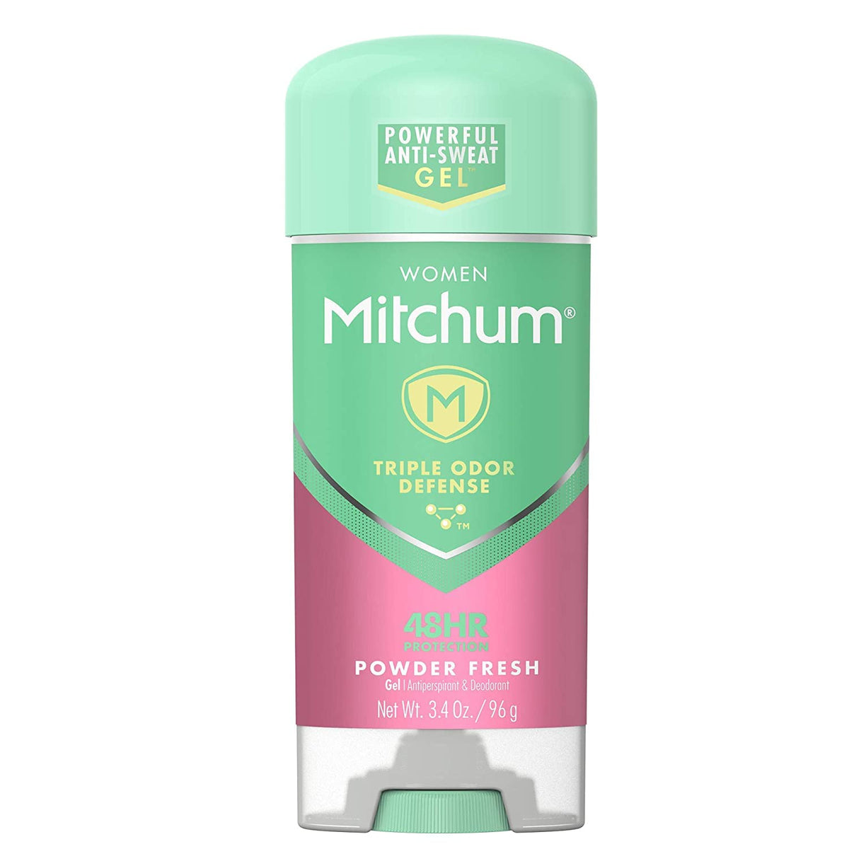Mitchum Women Clear Gel bottle for quick-dry, no residue protection.