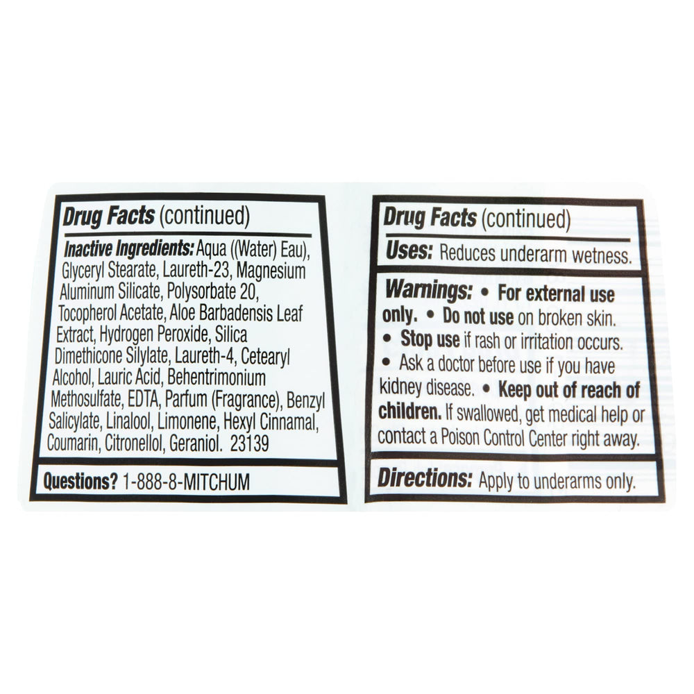 Mitchum Women Invisible Roll-On Powder Fresh skin surface after drying looks matte and clean