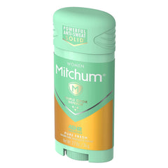 Mitchum invisible solid glide dries quickly for comfortable everyday wear.