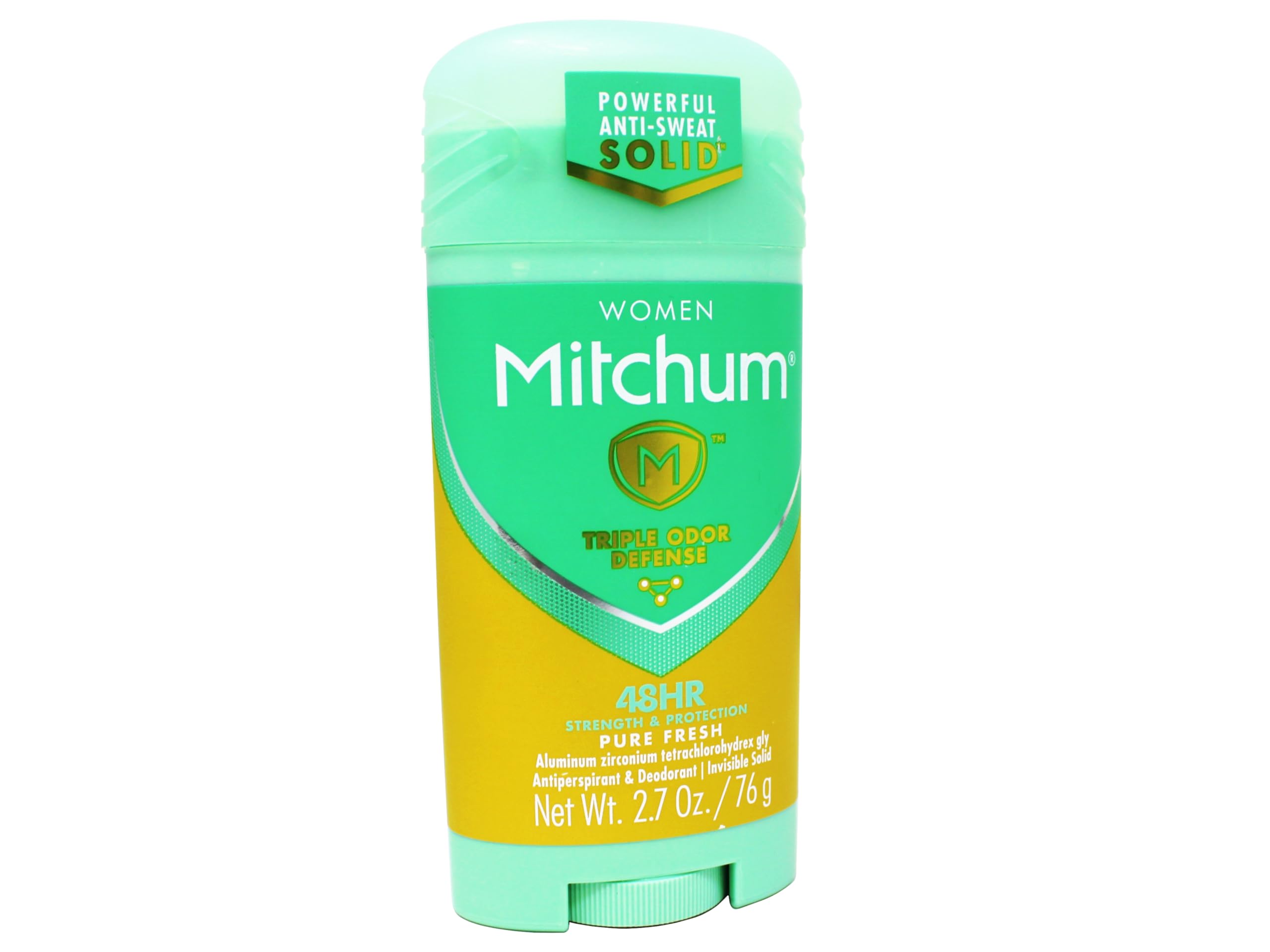Mitchum Women Triple Odor Defense Pure Fresh bottle front showcases contemporary design and dependable protection.