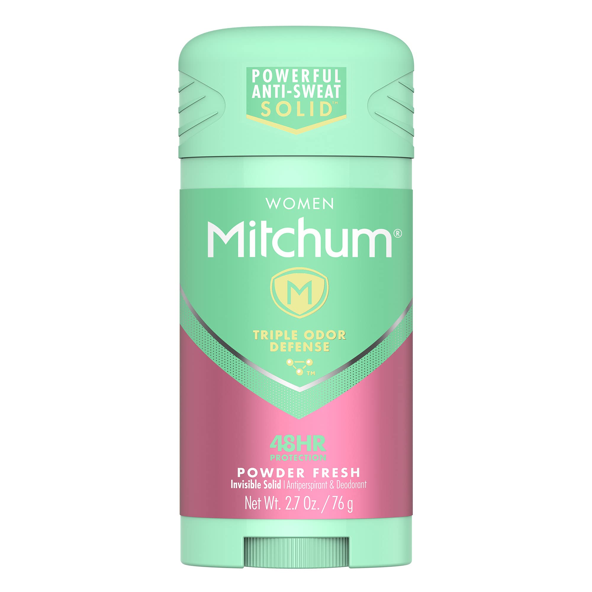 Mitchum Women's Powder Fresh Deodorant Stick - front view with day-long odor protection