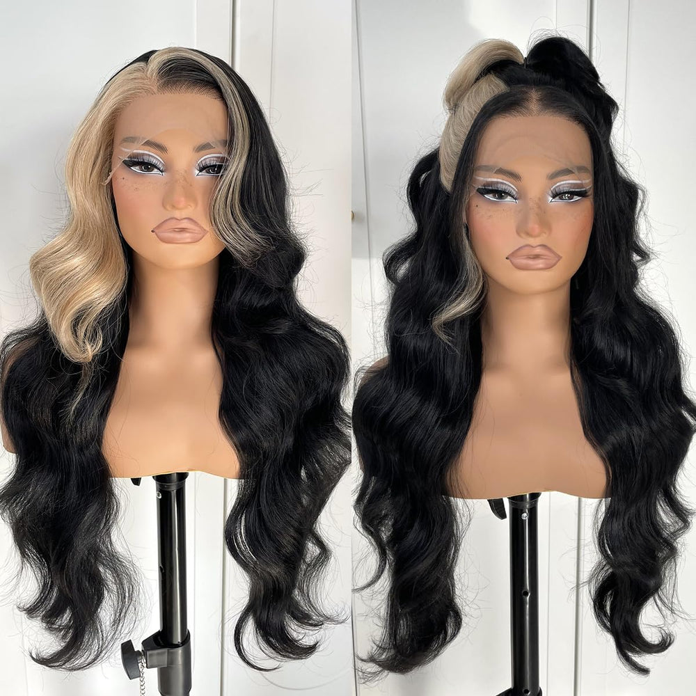 MITIMES wig pre-plucked HD lace front for natural hairline illusion.