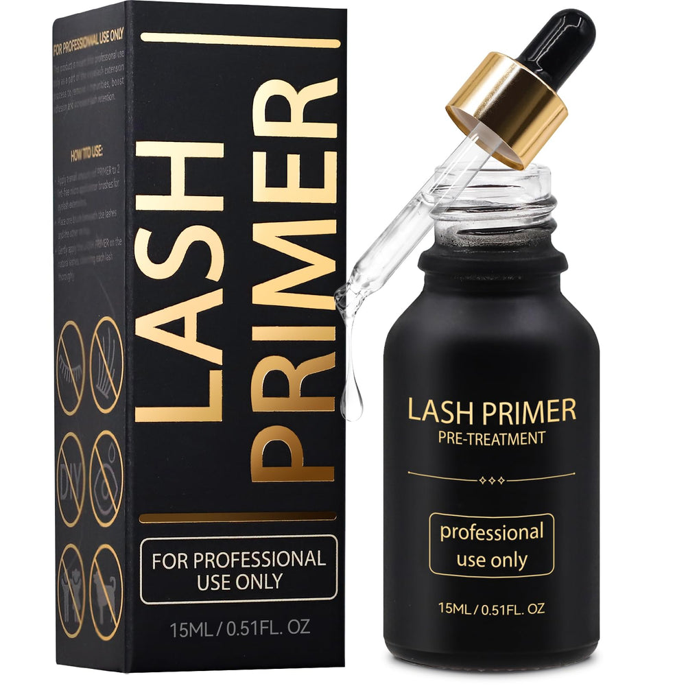 Miuffue lash primer bottle close-up for professional use