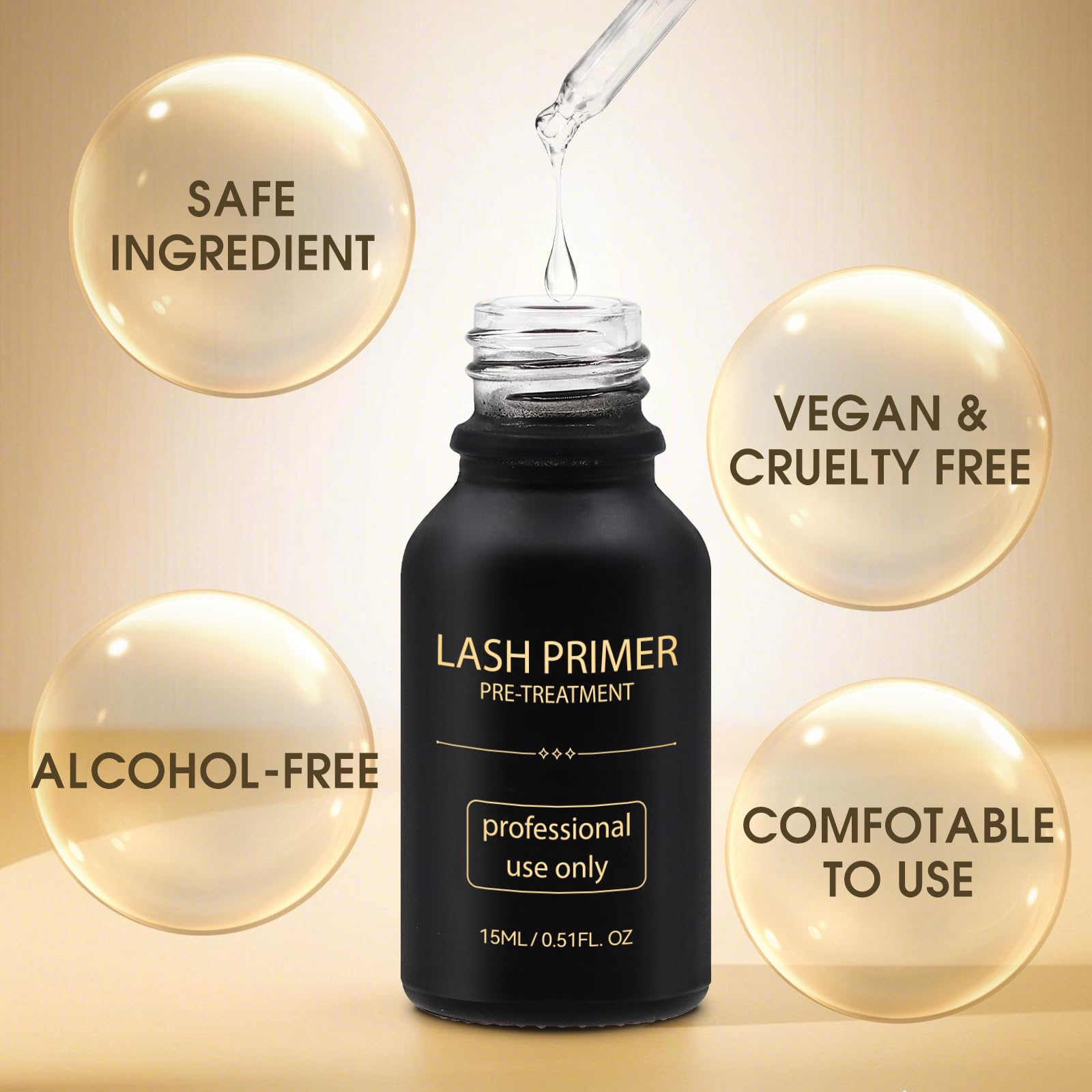Miuffue lash primer cleanses lashes before application for oil-free results
