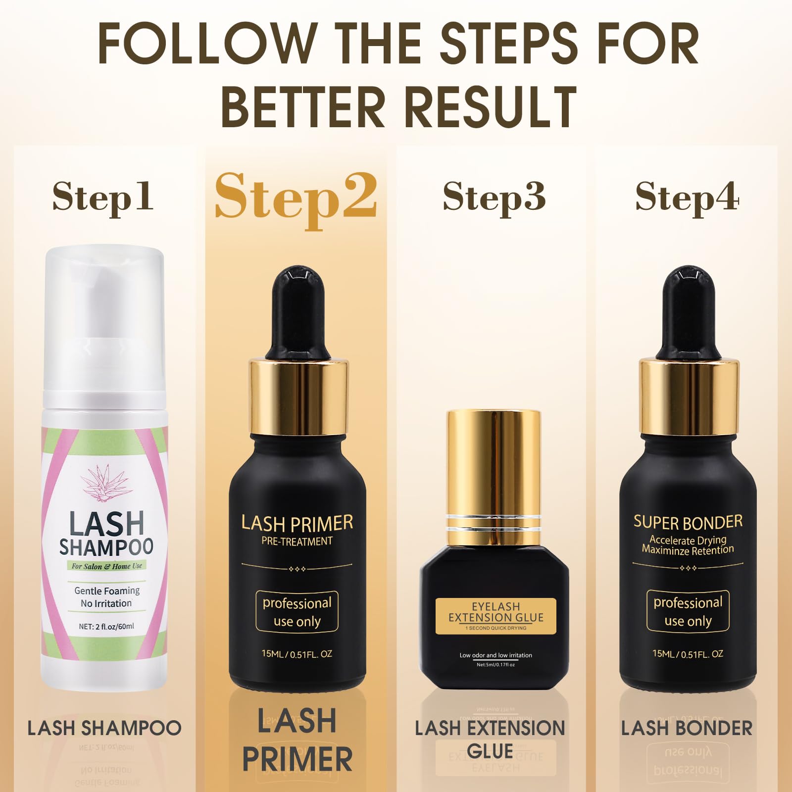 Miuffue lash primer in-use on client showing safe workflow
