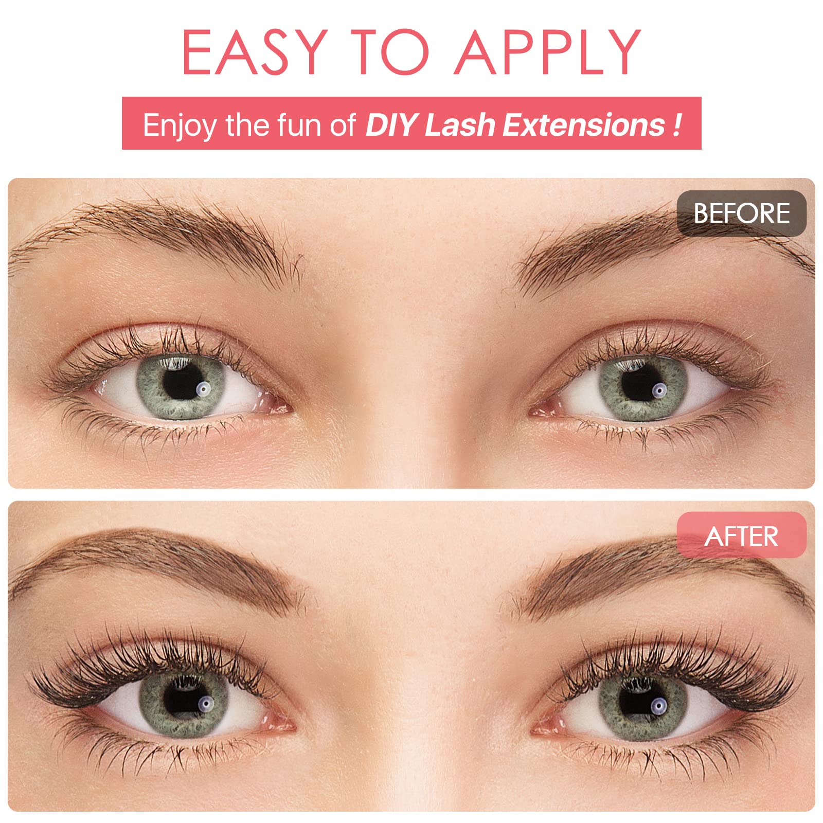 Miuffue packaging and compact design suits on-the-go lash styling.