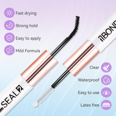 Miuffue lash tweezers enable precise placement and even finish.