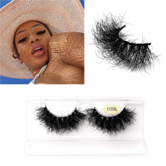 Miuhair Fluffy Mink Lashes 25mm handmade for precise curl