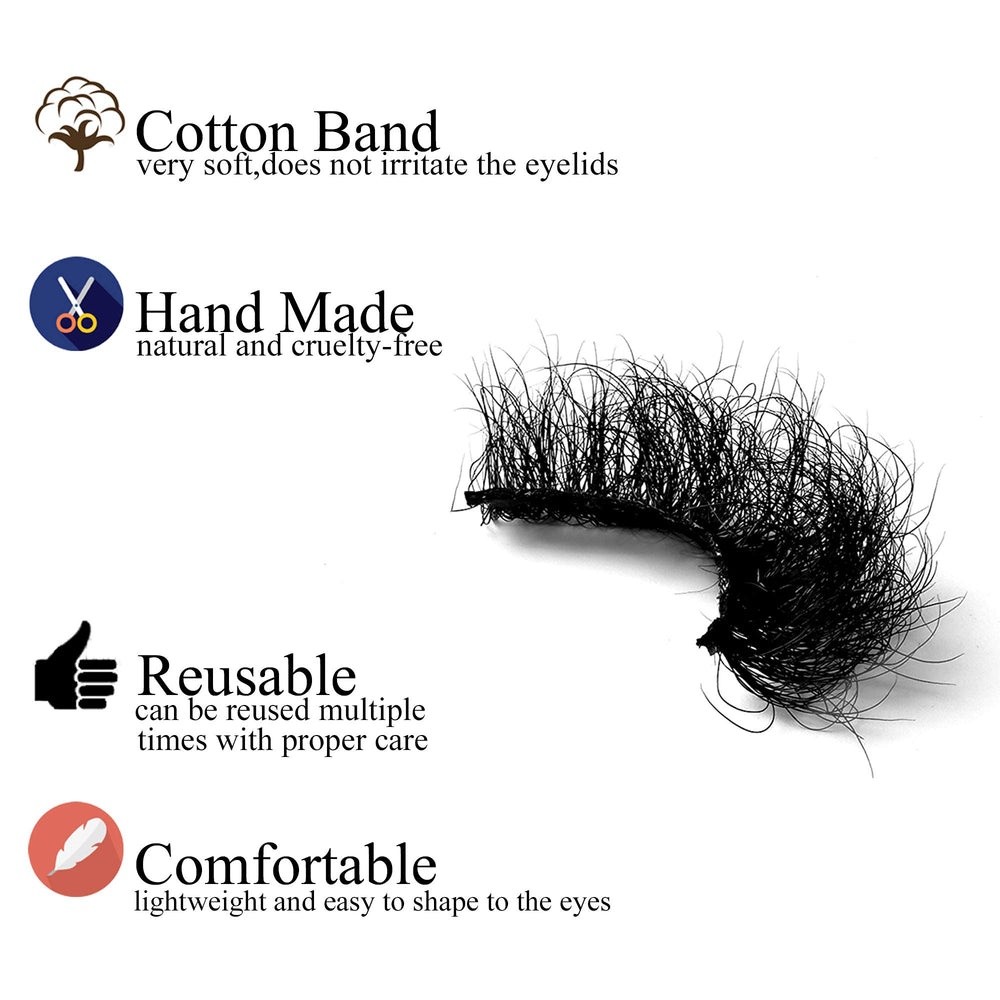Miuhair Fluffy Mink Lashes 25mm reusable with care