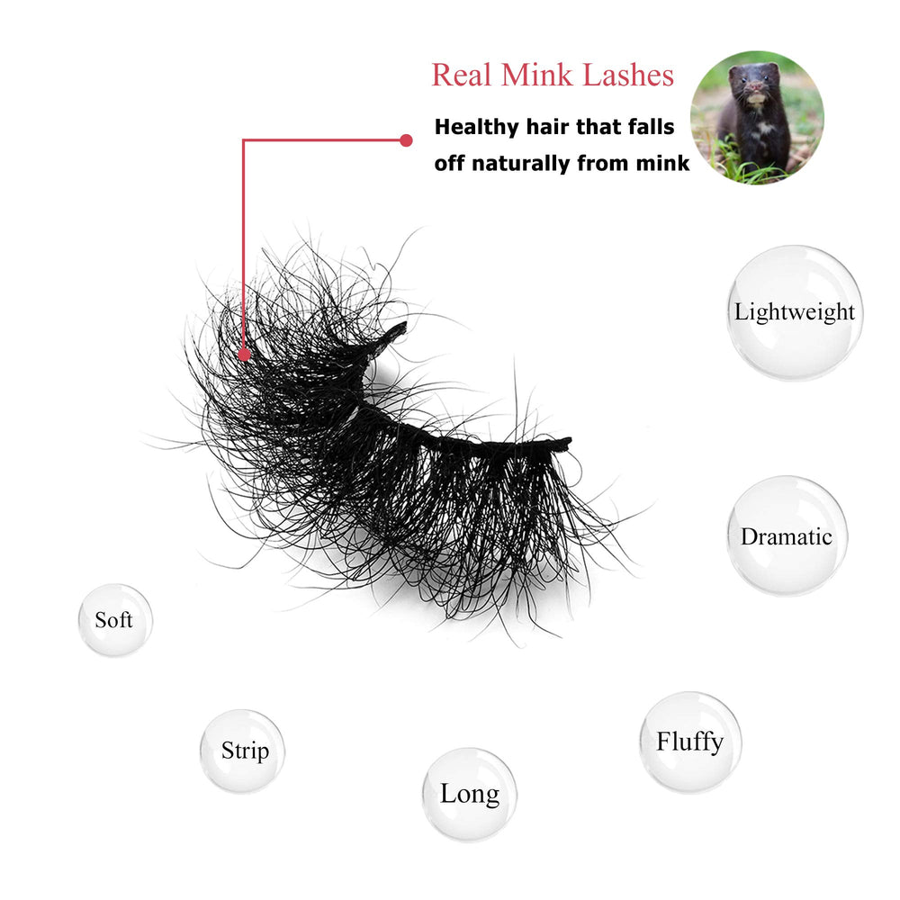 Miuhair Fluffy Mink Lashes 25mm crafted by hand