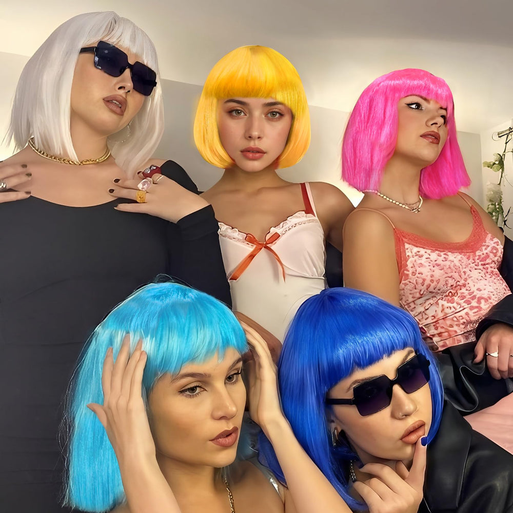 MIUSKATL adjustable neon wig band ensures secure fit