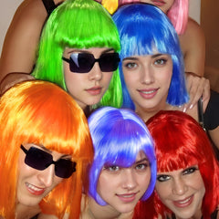 MIUSKATL colorful wigs with sunglasses bundle ideal for cosplay