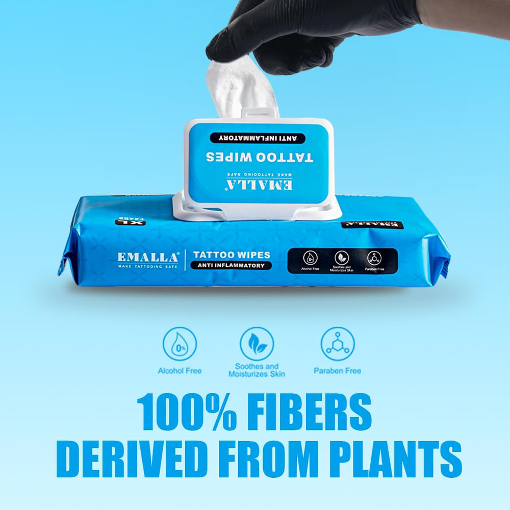 Miuxia Green Soap Tattoo Wipes for daily aftercare application.