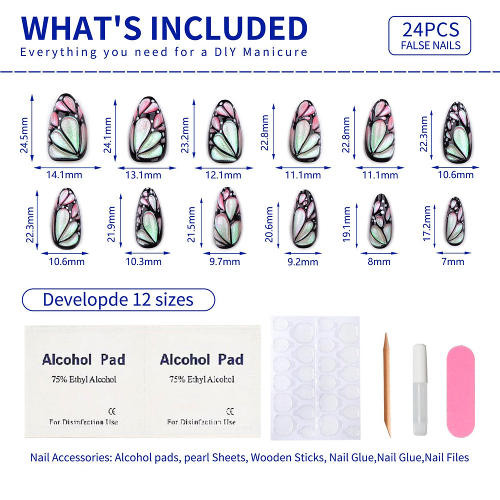 Mivota 24-piece set with 12 sizes for quick, precise nail fitting.