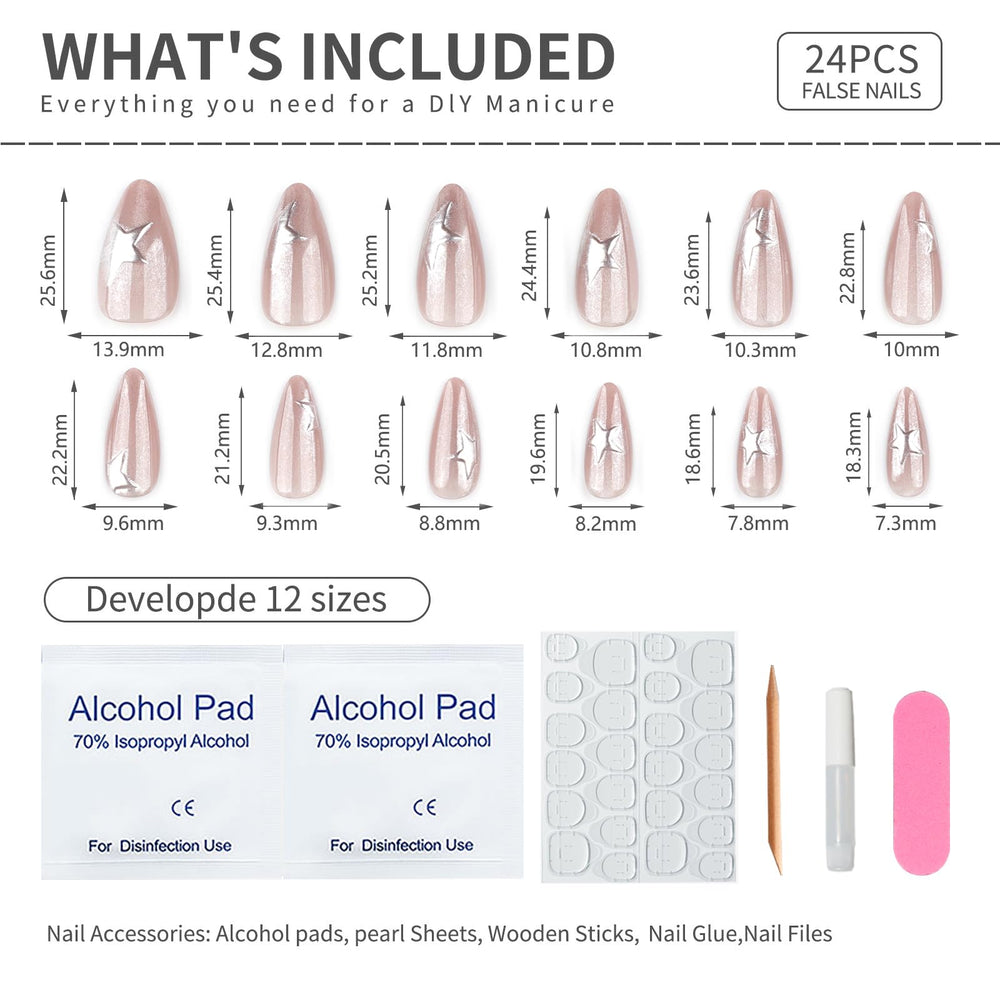 Mivota elegant nails suitable for weddings, parties, and special occasions.