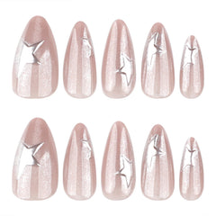 Mivota nail kit contents with 24 nails and glue for at-home manicure.