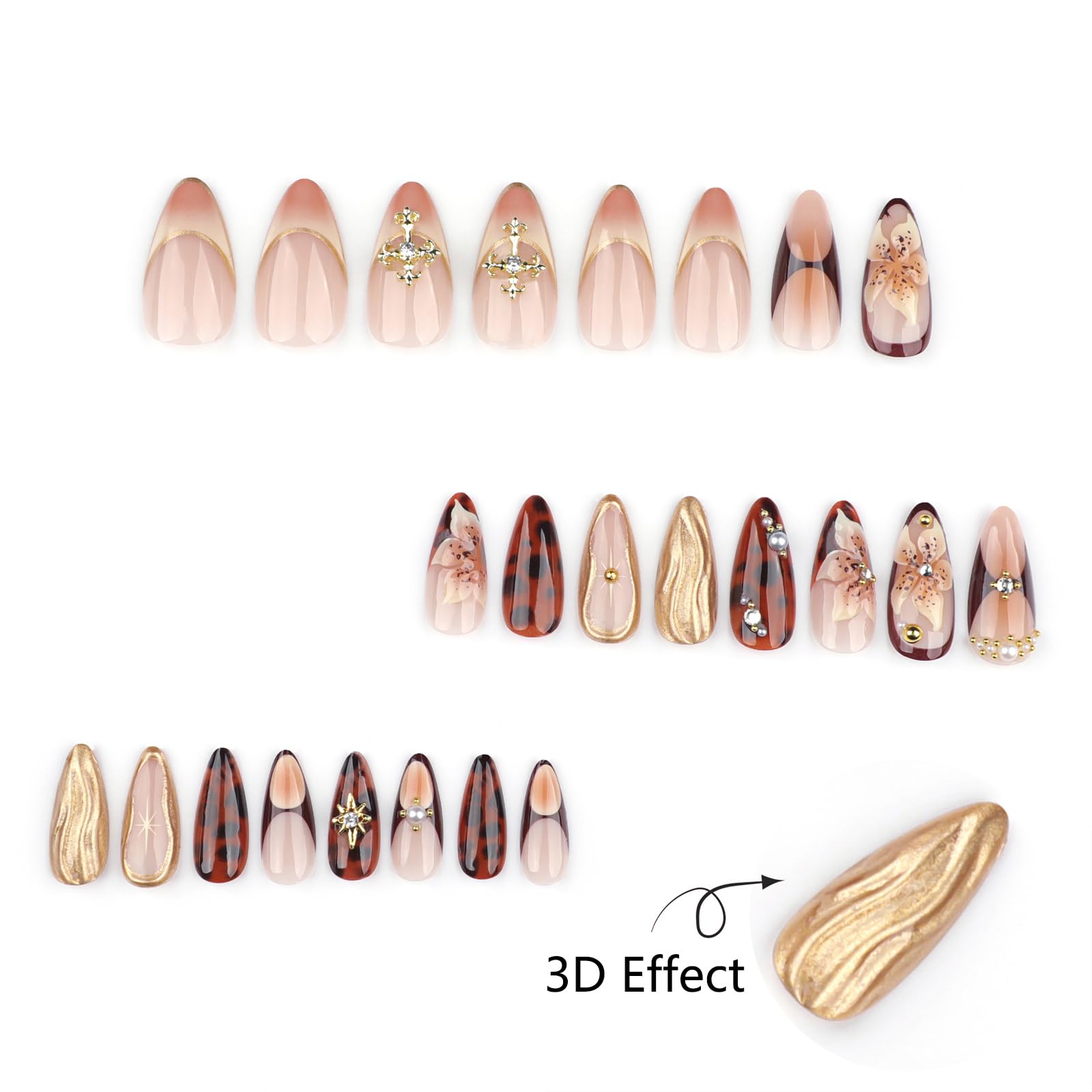 Mivota reusable stick-on nails with gentle glue for easy removal.