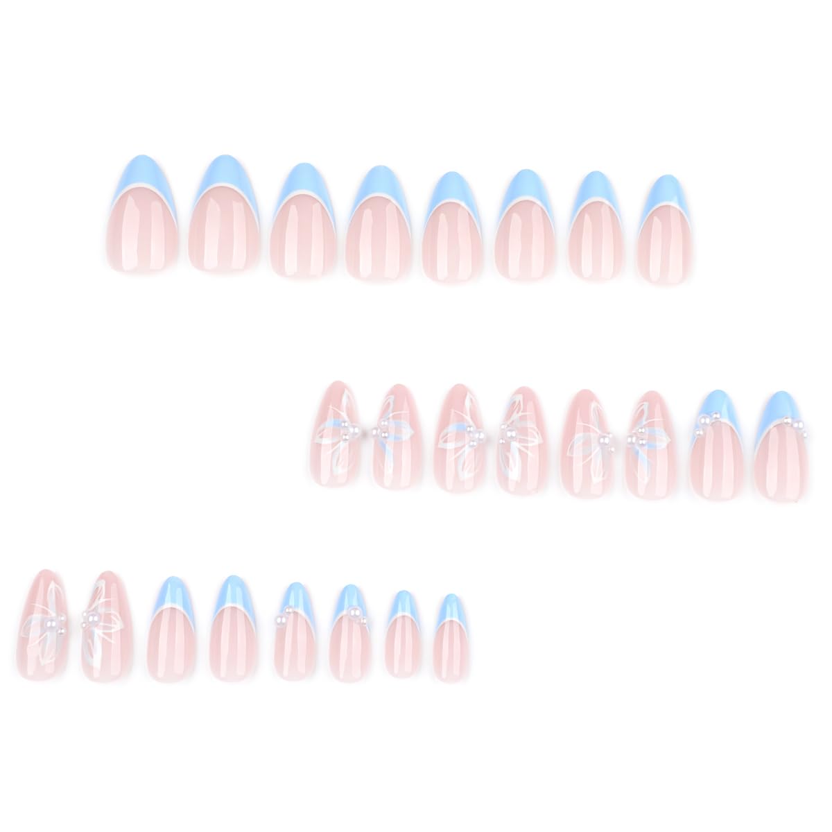 Mivota blue nails ideal for weddings, dates, or daily glam.