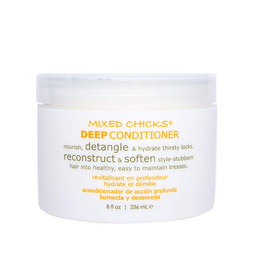 Mixed Chicks detangling deep conditioner bottle with 8oz, hair-softening formula