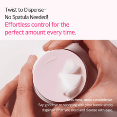 Mixsoon Balm with spatula-free twist design enables easy, clean cleansing