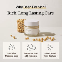 Mixsoon Bean Cream applied to the face demonstrates fast absorption and a natural glow.