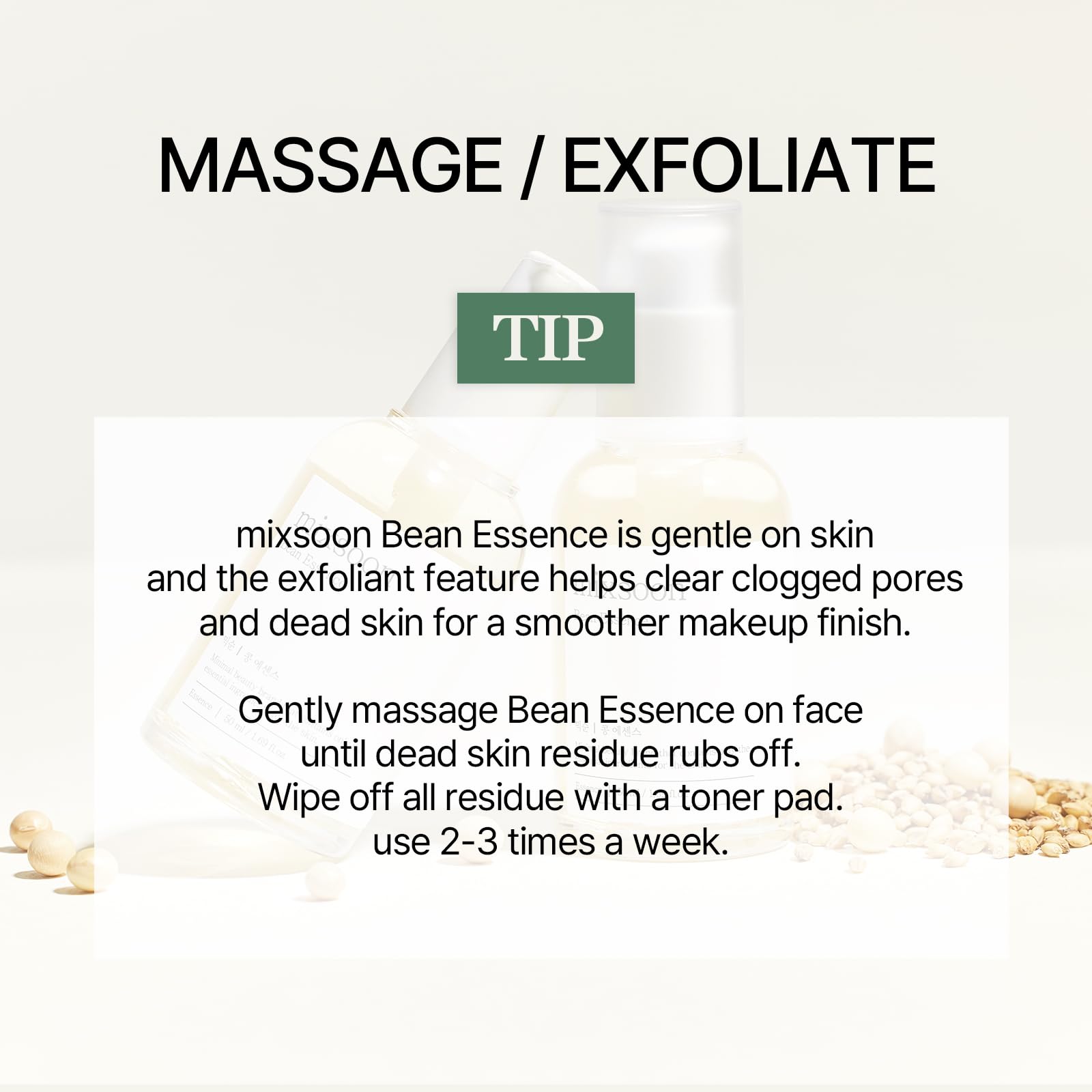 Mixsoon Bean Essence fragrance-free formula supports sensitive skin experiences.