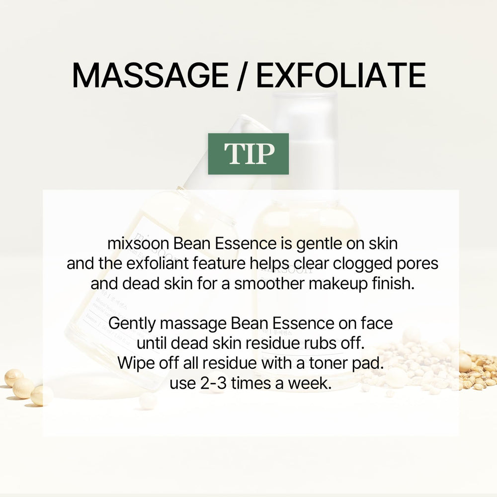 Mixsoon Bean Essence fragrance-free formula supports sensitive skin experiences.