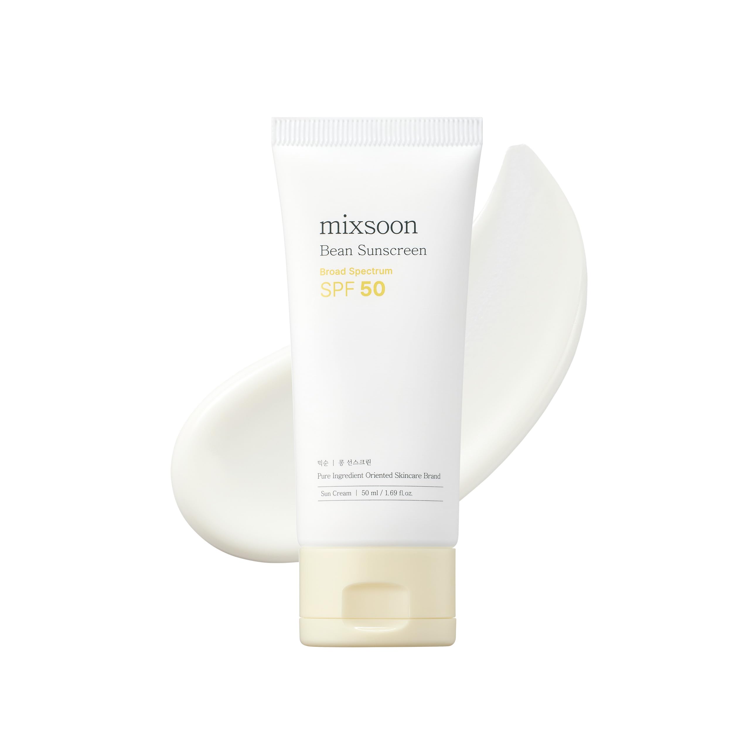 Mixsoon Bean Sunscreen bottle close-up—lightweight formula for daily wear