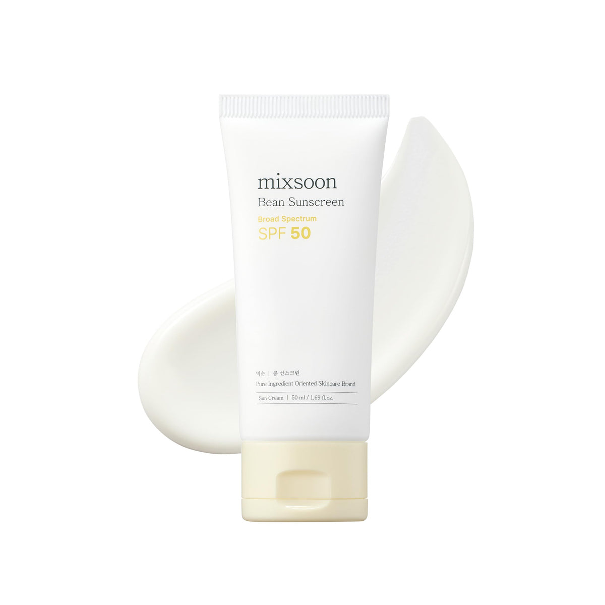 Mixsoon Bean Sunscreen bottle close-up—lightweight formula for daily wear
