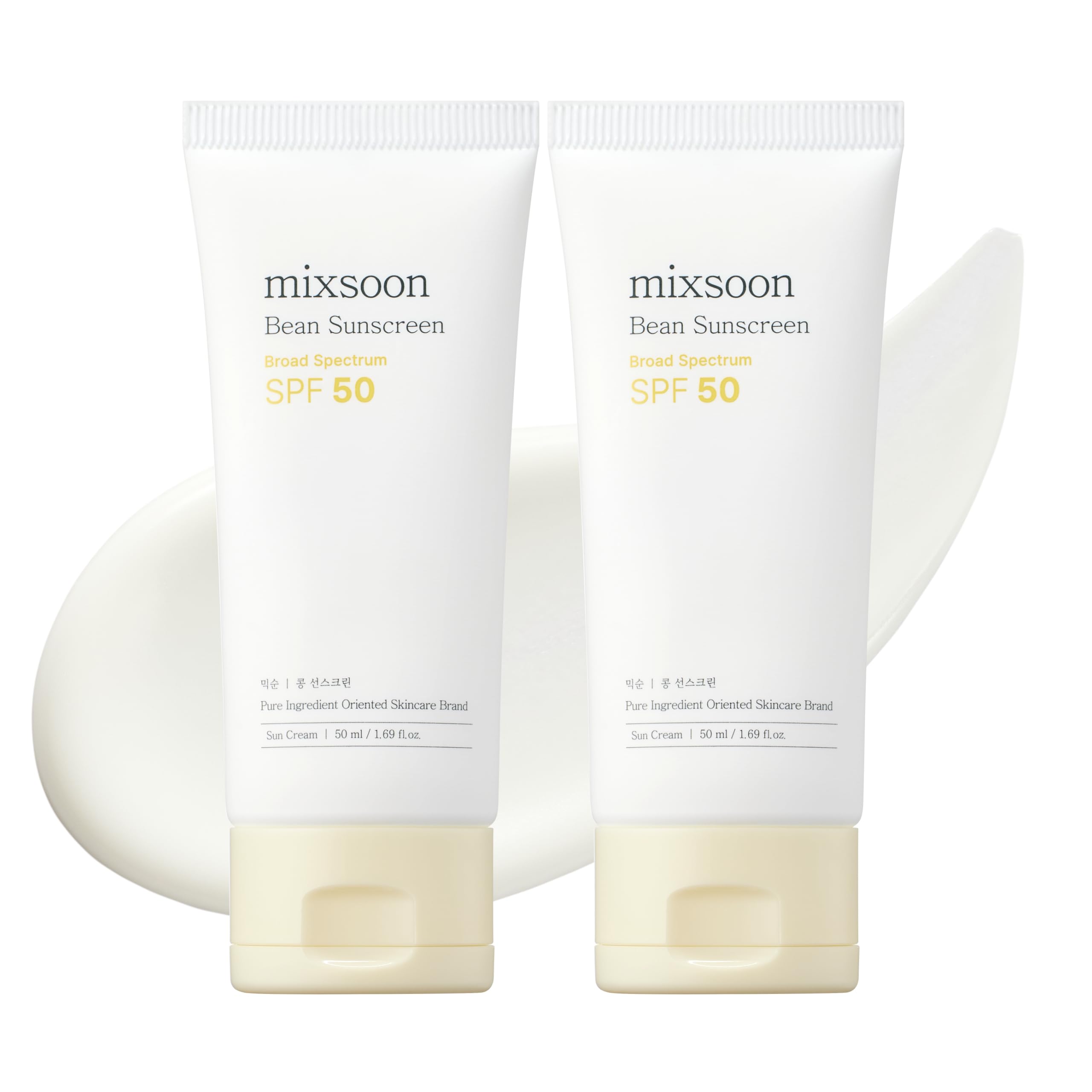 Mixsoon Bean Sunscreen bottle demonstrates lightweight UV protection with a non-sticky finish for outdoor use.