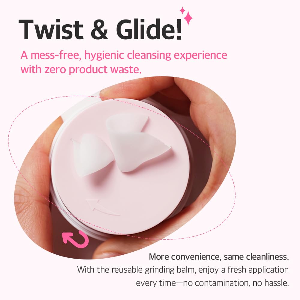 Mixsoon Cleansing Balm spread on skin highlights gentle melting at body temperature