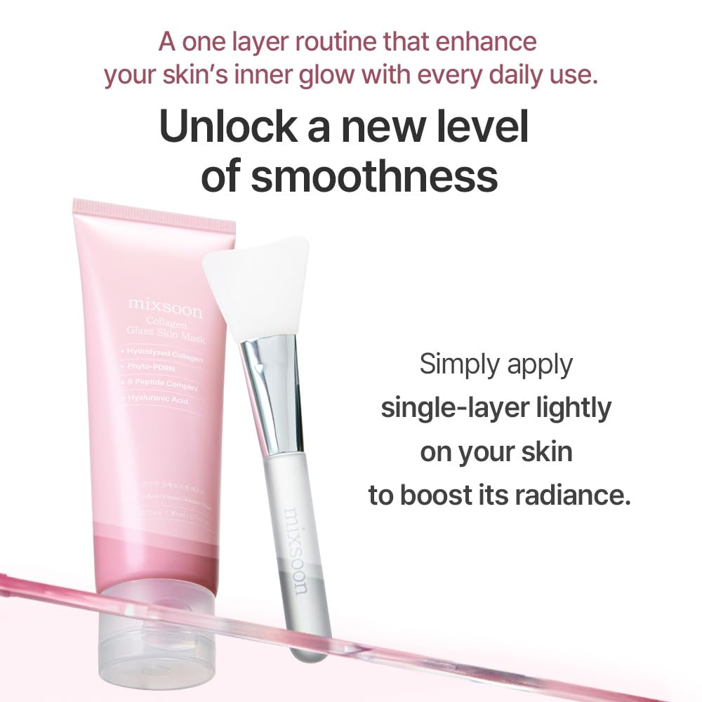 Texture of Mixsoon Glass Skin Mask glides on for even coverage and comfort.