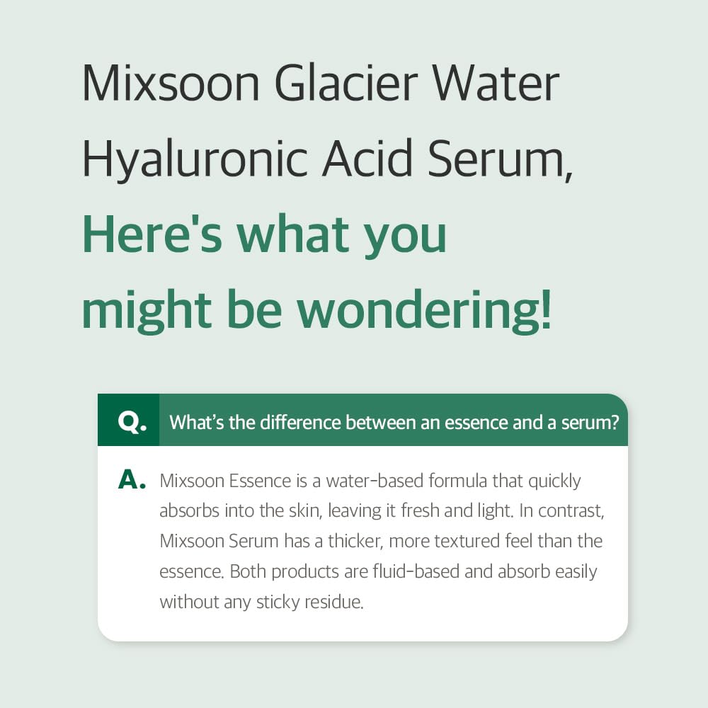 Mixsoon Glacier Water HA Serum 100ml bottle hydrates deeply for plump skin
