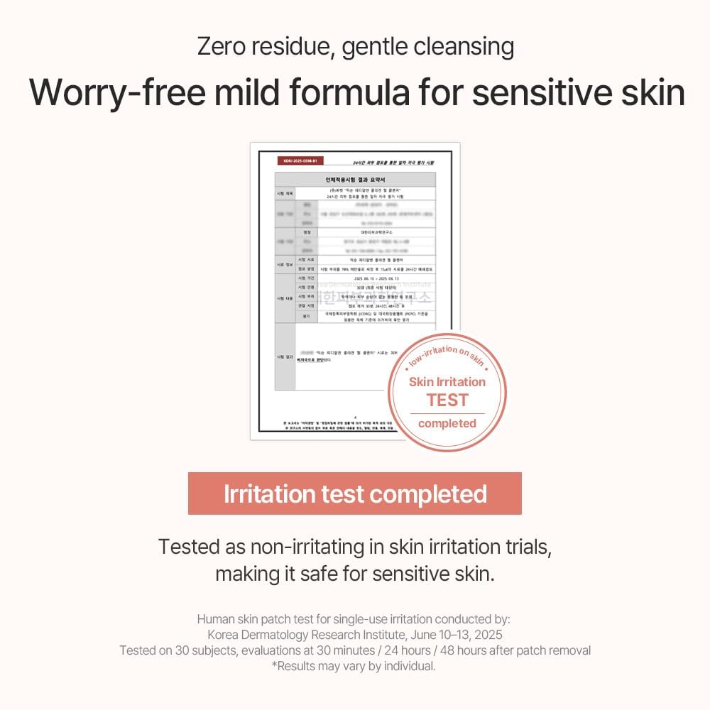 Fresh complexion after cleansing with Mixsoon PDRN Collagen Gel Cleanser