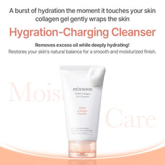 Close-up of the gel texture from Mixsoon PDRN Collagen Gel Cleanser